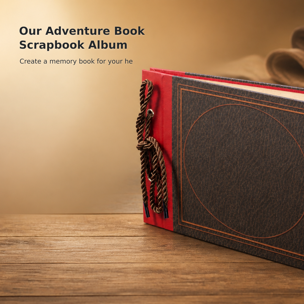 Our Adventure Book” Hardcover Scrapbook Album