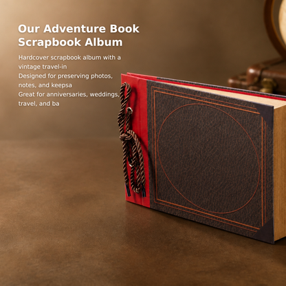 Our Adventure Book” Hardcover Scrapbook Album