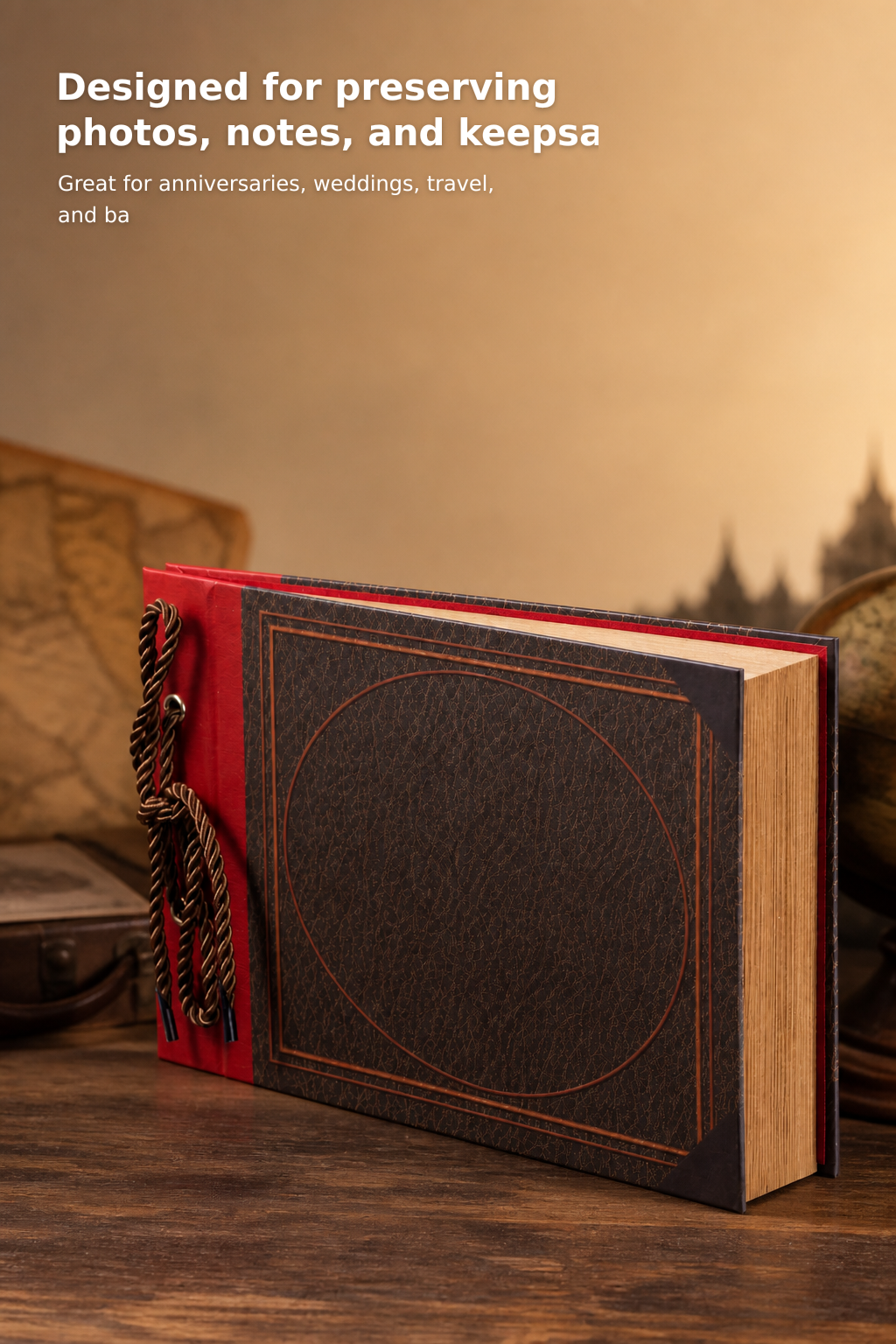 Our Adventure Book” Hardcover Scrapbook Album